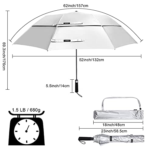 G4Free - G4Free 62 Inch Portable UV Protection Automatic Big Sun Umbrella -D02V737A-D02V737B-D02V737C