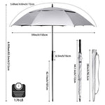 G4Free - G4Free 68 Arc Vented UV Auto Extra Large Windproof Golf/Beach  Umbrellas -D02V731A-D02V731D-D02V731C-D02V731B