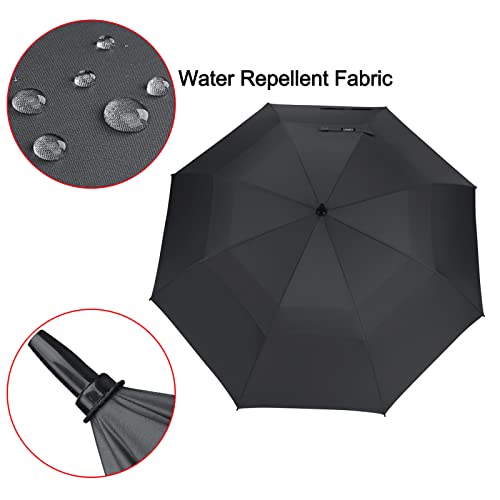 G4Free - G4Free Automatic Open Golf Umbrella Double Canopy Vented Stick Umbrellas -TN22A051A-D02V638A-D01V066A-TN22A051B-D02V638B