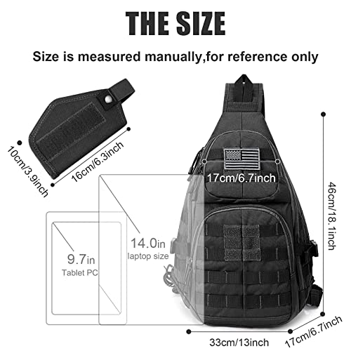 G4Free - G4Free Tactical EDC Military Rover Sling Bag Pack with Pistol Holster -D02V760D-D02V760A-D02V760C