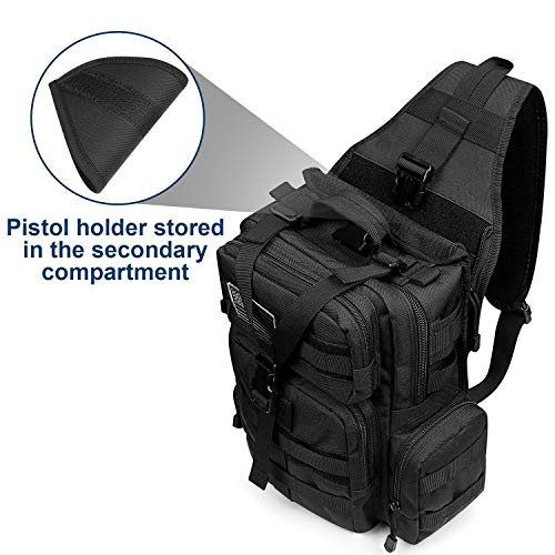 G4Free - G4Free Tactical EDC Sling Bag Backpack with Pistol Holster -D02V759D-D02V759A-D02V759F-D02V759B