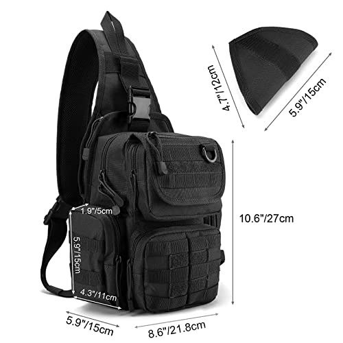 G4Free - G4Free Tactical EDC Sling Bag Pack with Pistol Holster -D02V666B-D02V666A